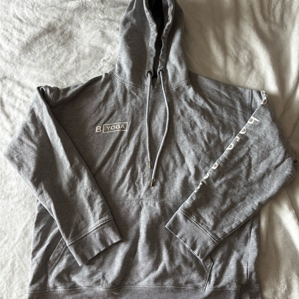 Gray women’s B yoga hoodie